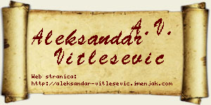 Aleksandar Vitlešević vizit kartica
